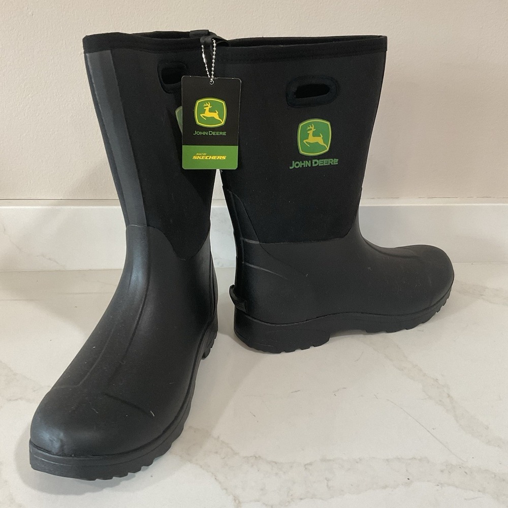 Men's Sz 14 SKECHERS x John Deere Waterproof Weirton Boot 256114 Black